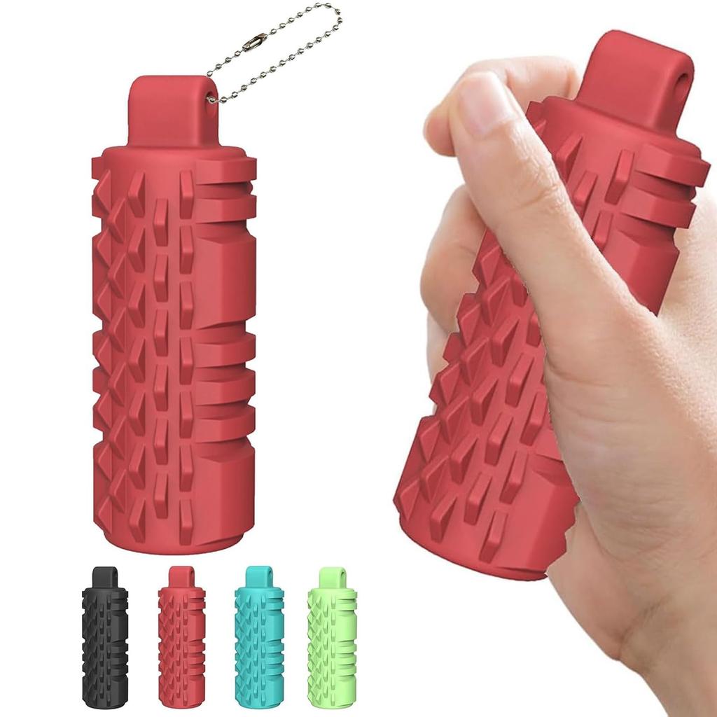 New Spiky Grippie Stim Keychain, Calming Keychain For Anxiety Relief, Hard Spiky Massage For Stress Reduction And Focus