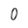 Wedding Ring - Hematite - Size 57 - Color Black - Width 2 Mm - Metal