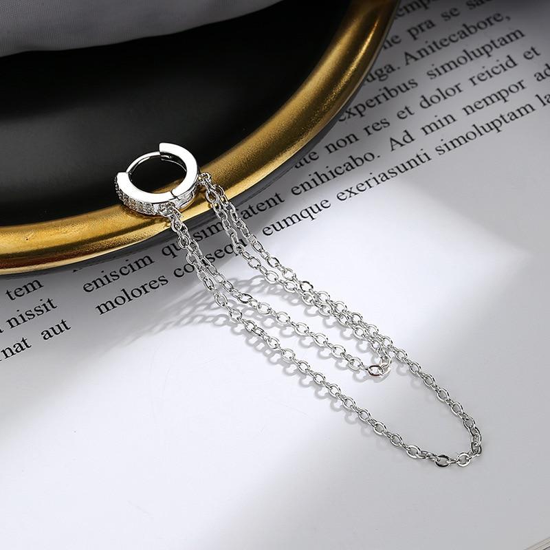 1 шт. 925 пробы стерлингового серебра кристалл кисточка длинные серьги-гвоздики для женщин свадьба женские Pendientes новые ювелирные изделия Eh1413