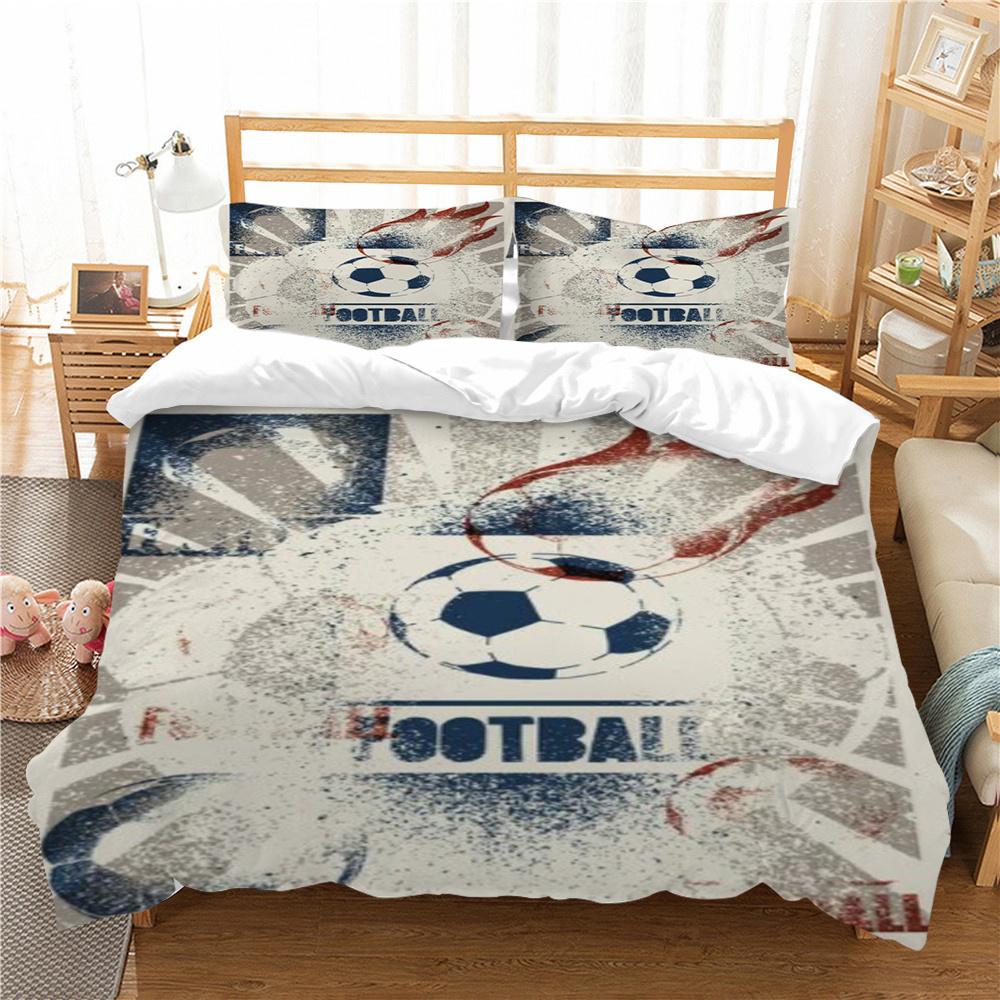 3D футбольный принт, постельное белье, пододеяльник, домашнее постельное белье, детский подарок, одеяло из микрофибры, дышащий пододеяльник