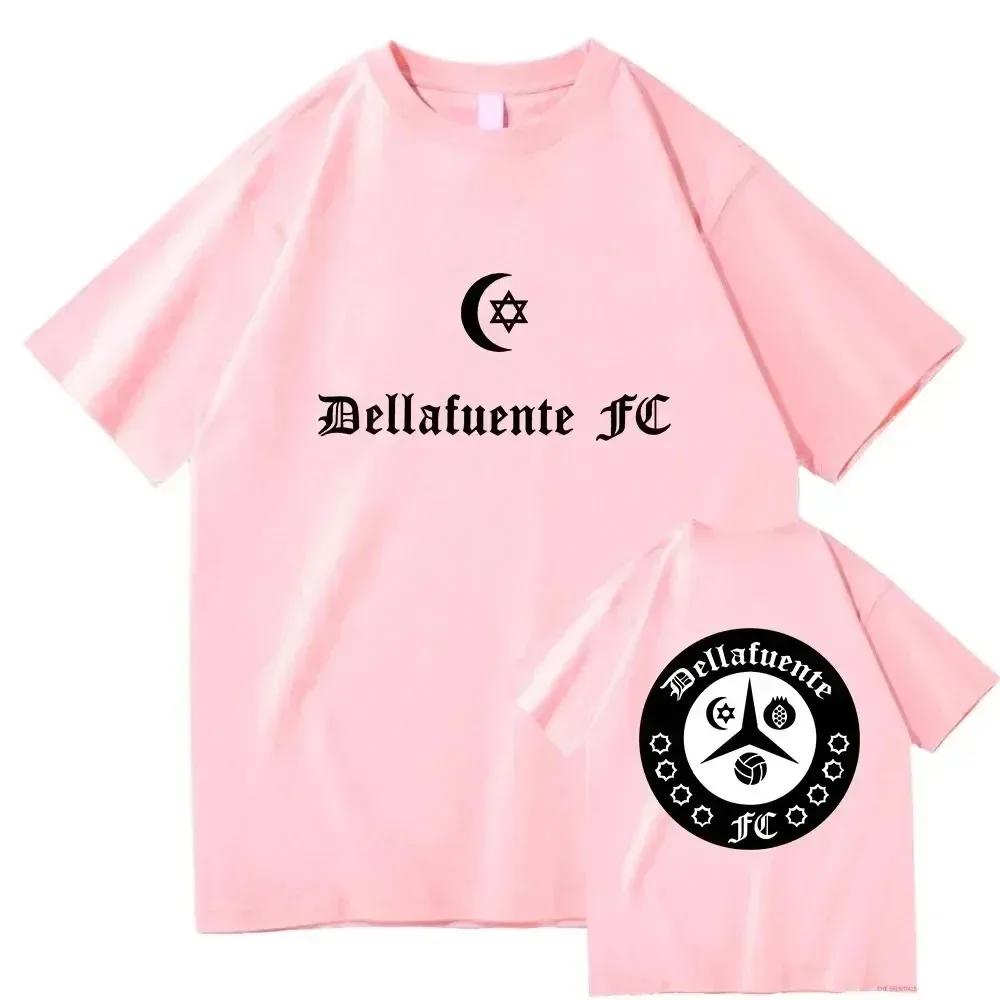 Dellafuente FC Мультяшная футболка Манга Хлопковая футболка Летняя футболка с коротким рукавом Толстовки Одежда в стиле Харадзюку Унисекс Sudaderas