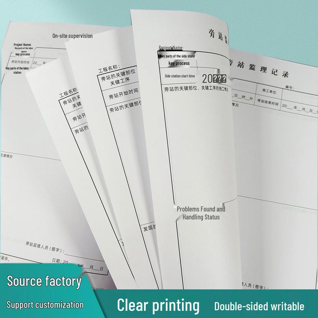 A4 Color Construction Logbook: Easy Access Side-by-Side Project Site Record