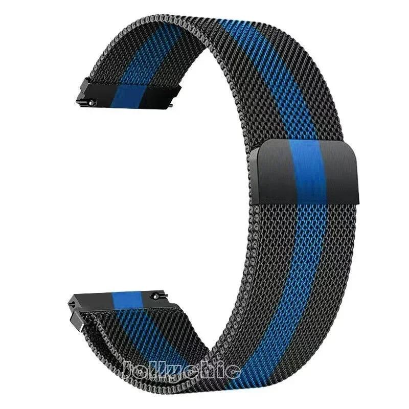 Магнитный миланский ремешок 20/22 мм для Samsung Galaxy Watch 7 6 5 4 40 44 мм Gear S3 Стальной ремешок для Huawei 4 GT3 Браслет