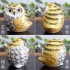 Stylish Kutani Ware Owl Figurine from Waza No A Perfect Gift for Bringing Good Luck and Interior Perfect for Celebrating and 77th Kura. Gold-plated