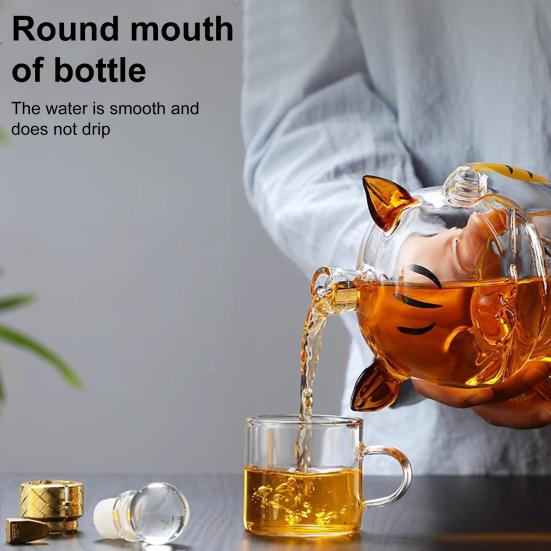 Графин для бутылки Whiskey Cat объемом 1000 мл, уникальный стеклянный графин для украшения бара Whiskey Fun