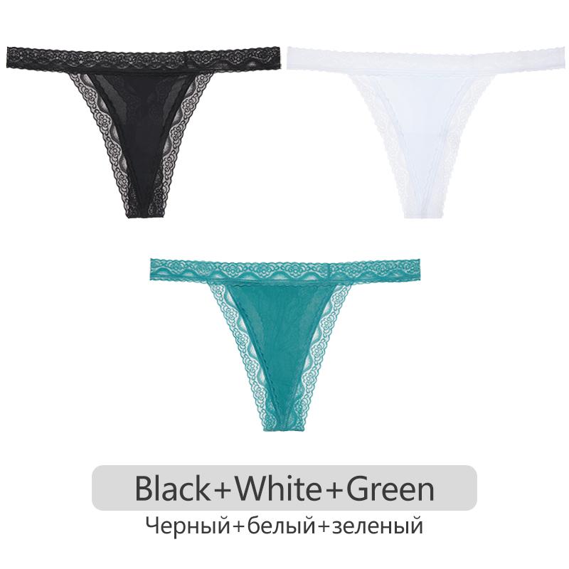 Женские стринги 3 шт./компл. кружевные трусики-стринги женское сексуальное нижнее белье с Т-образной спинкой S-XL женские стринги нейлоновые стринги нижнее белье 2023