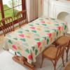 French Print Christmas Tablecloth Nordic Style Waterproof Fabric Table Cover Dining Coffee