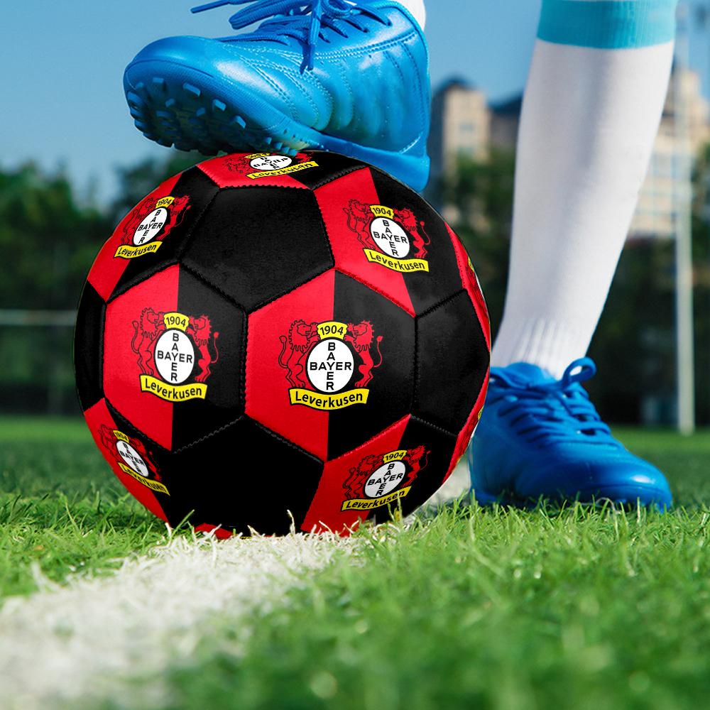 Футбольный мяч для зала Bayer 04 Leverkusen Цветной Машинная строчка ПВХ Размер 5 Готов к командным тренировкам и соревнованиям Прочный Высокий отскок Крутой Спортивный Подарок