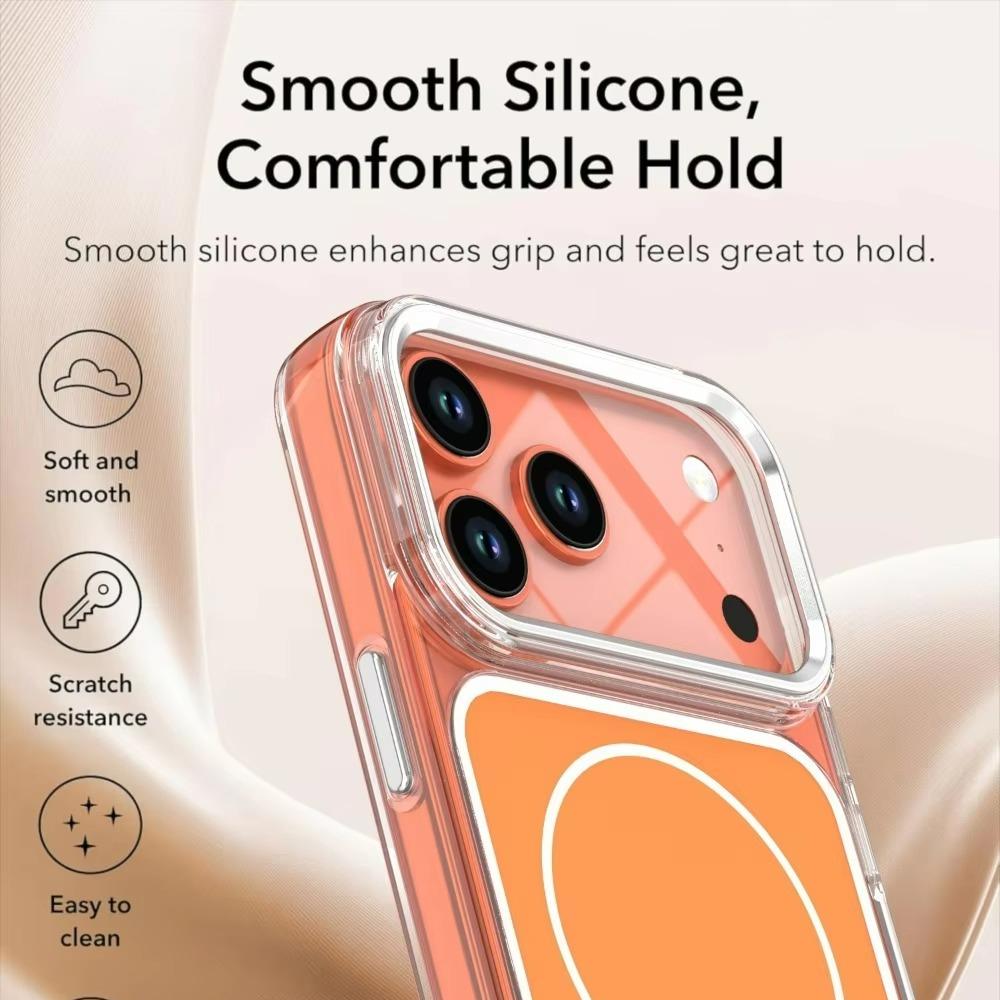 Магнитный чехол с амортизацией для iPhone 17 Pro Max Air 16 15 14 Plus 13 12, мягкий силикон, противоударный, прозрачная рамка