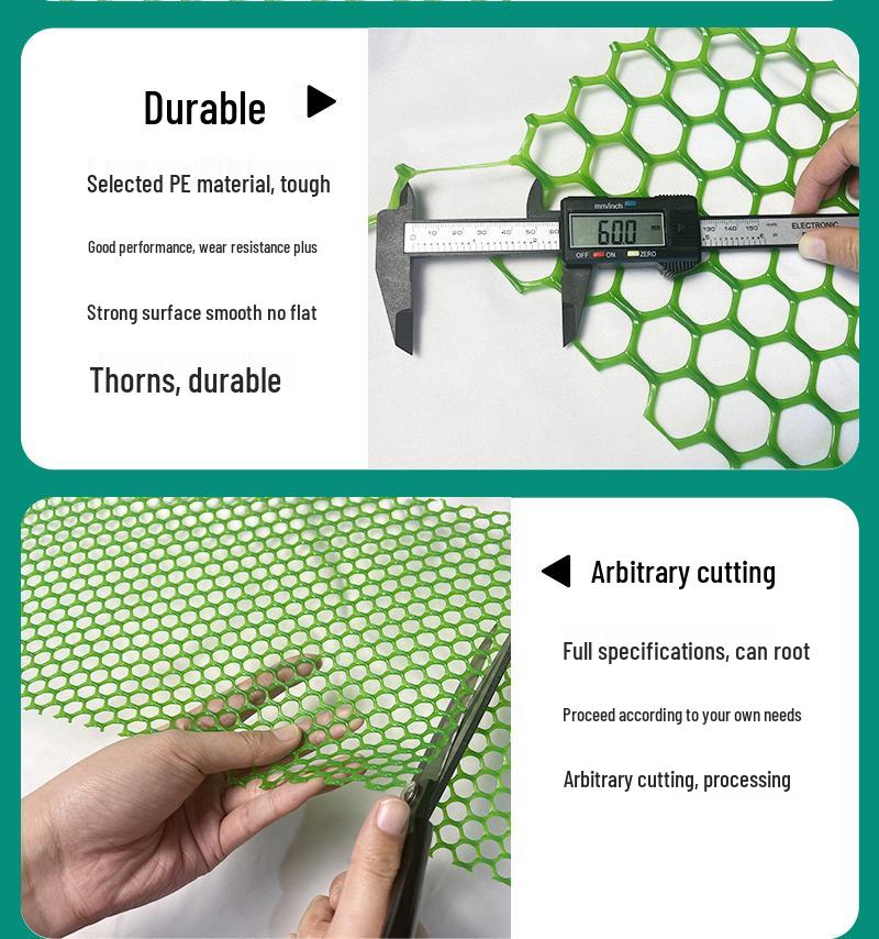 Толстая зеленая пластиковая сетка для разведения птицы и пчел