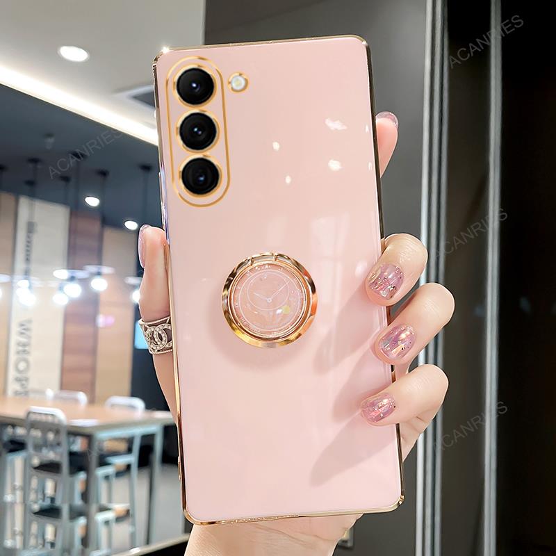 S 21 22 23 20 Роскошный чехол-подставка с кольцом-держателем для Samsung Galaxy S23 S22 S21s20 Fe Plus Ultra Silicone Back Cover S20fe 5g