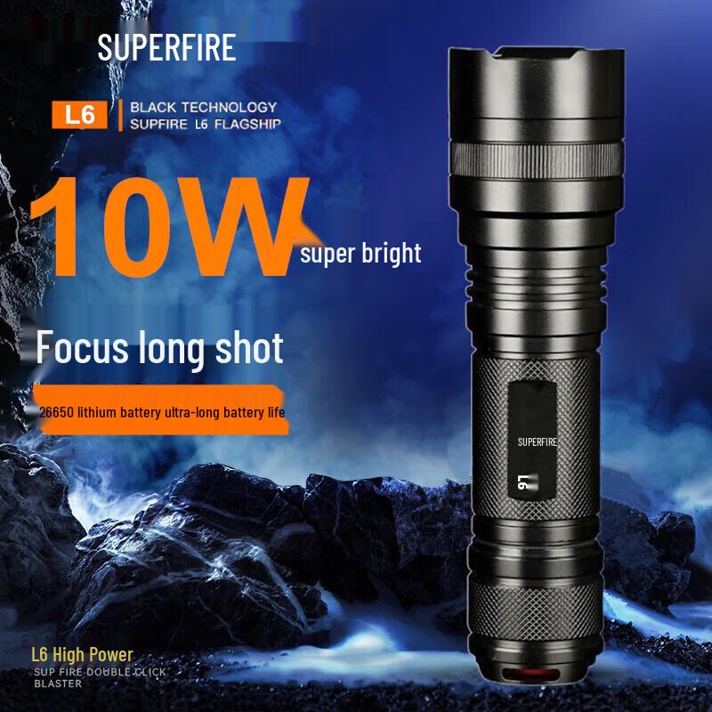 SupFire L6 Rechargeable Outdoor Flashlight