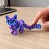 Calming Sensory Tools for Anxiety 3D Printed Cat Toy, Articulated Movable Joint Figurine Desk Non-Toxic Toys Decor, Cute Fidget Toy Kids Adults,