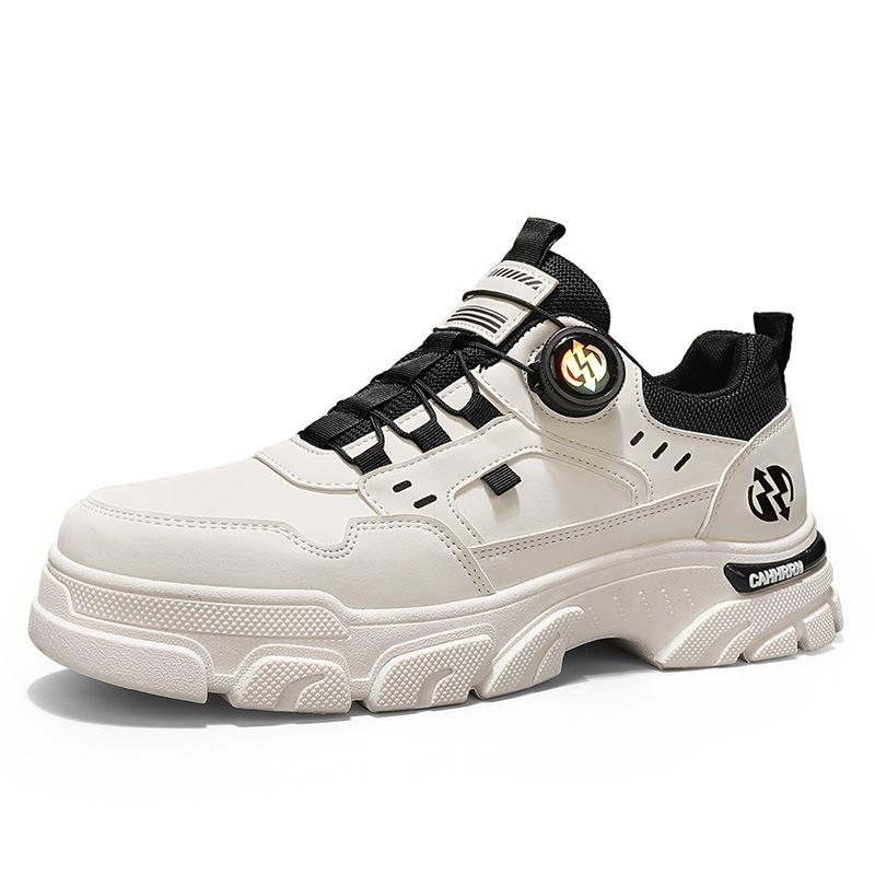 Autumn New Low-top Martin Shoes Men's Casual Leather Shoes Men's Rotating Button Men's Shoes