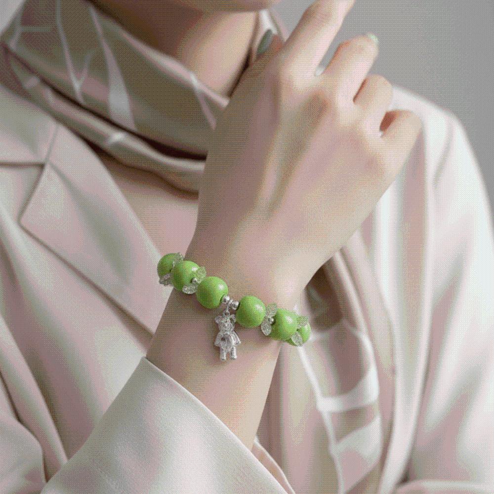 Cartoon Fruit Resin Bracelet Vibrant Colors Y2K Beaded Bracelet Best Friends Matching