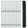 Poteaux de clôture vidaXL 11 pcs U-Channel Vert 120 cm Acier 3336792