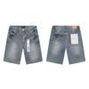 2026 Mens Premium American Streetwear Denim Shorts - Slim Fit Hand-Painted Distressed Low Rise Cotton Blend