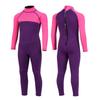 2mm Neoprene Kids Full Wetsuit Diving Swimming Surfing Warmth Protection Youth Size S To XXL Pink Purple