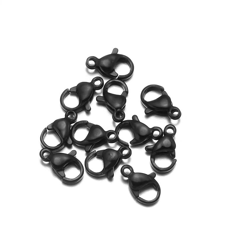 25pcs/lot Stainless Steel Lobster Clasps Gold Color Necklace Connector End Clasps For Jewelry Making DIY Bracelet Accessories