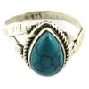 Silver Ring 'Heaven' Turquoise - 12x9 Mm