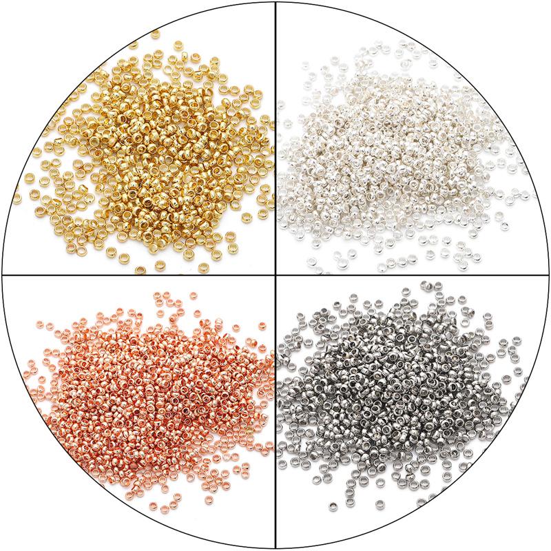 100 шт./пакет медные позиционирующие шариковые бусины для DIY ожерелье, браслет, серьги, изготовление ювелирных изделий, аксессуары для рукоделия