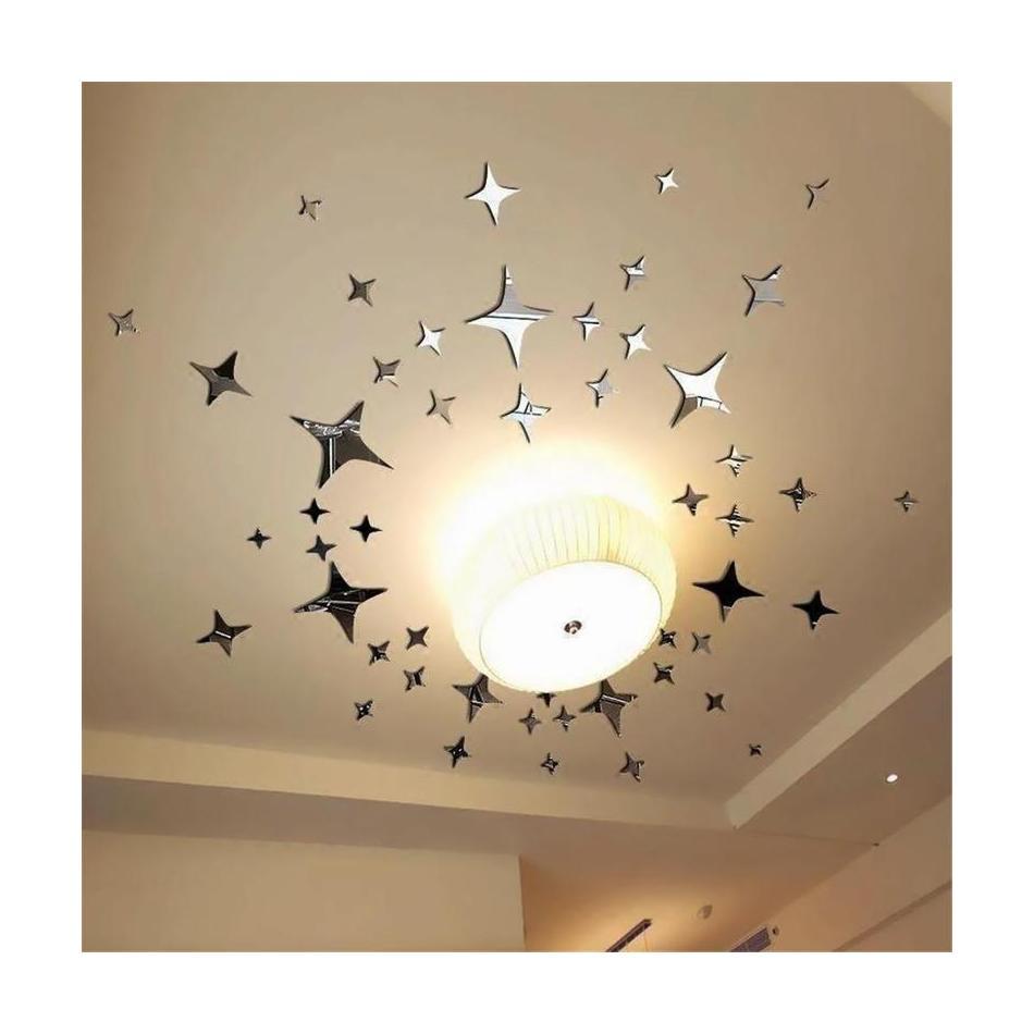 1 шт. 3D наклейка на стену акриловая в форме звезды зеркальный эффект популярный домашний декор наклейки наклейки домашнее украшение