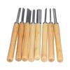 8Pcs Wood Turning Chisels HHS Groove Parting Tools Set Woodworking Carving Gouge Accessories