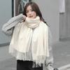 Women'S Thick Warm Solid Color Scarf Autumn And Winter New Style Cashmere Scarf Versatile Wool Scarf
