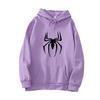 New Spider Print Hoodie Streetwear Vintage Clothing, Loose Hip Hop Funny Punk Sweater