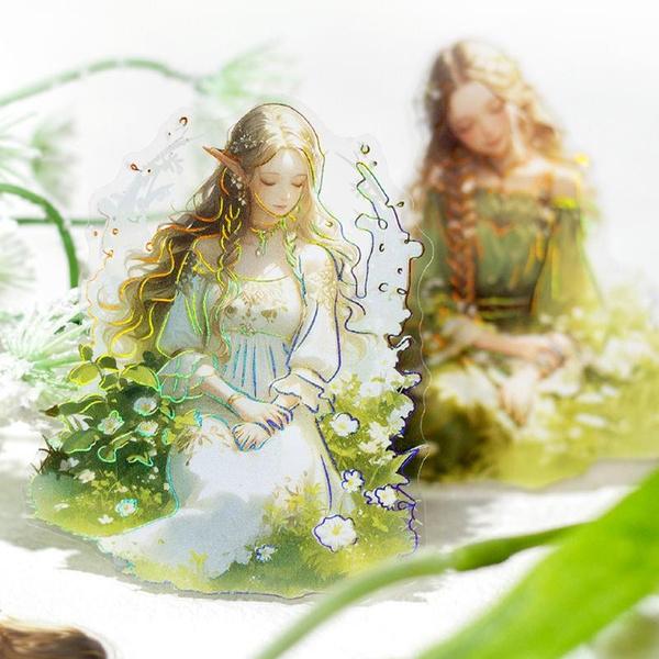 20 шт./упак. милые наклейки для скрапбукинга с изображением девушки-эльфа, идеально подходящие для коллажа, ведения дневника, поделок, принадлежностей для творчества