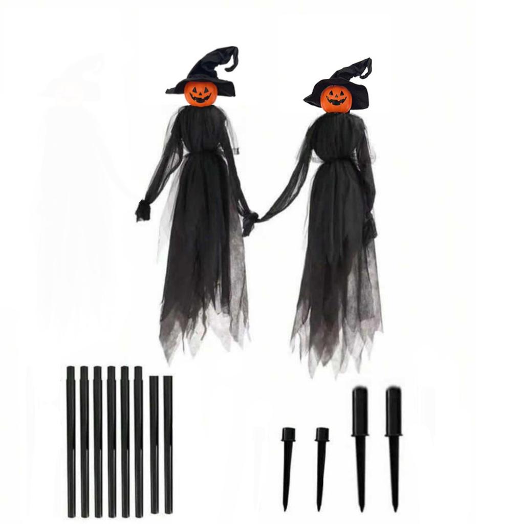 Halloween Witch Seven-Color Voice-Controlled Hand-Holding Decoration, Haunted House Party Setup Props, Sensing Clothes