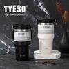 Tyeso Кофейная кружка из нержавеющей стали, Термокружка большой емкости для девушек с высокой эстетической ценностью, Автомобильная кружка-поилка с соломинкой, сохраняющая холод