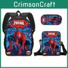Spider Man Backpack Set With Lightweight Durable Material For School Students And Commuters