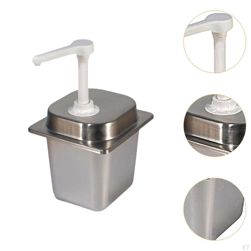 2.3L Sauce Dispenser Pump for Condiments, Manual Press Tool Kitchen And Bar