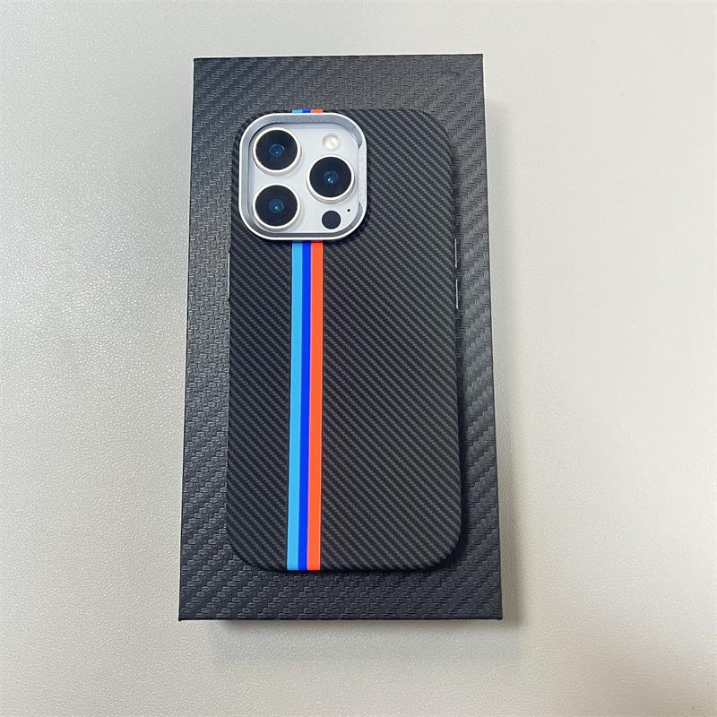Чехол для MagSafe 16Pro из углеродного волокна с 3D-рельефом для iPhone 16 15 14 13 Pro Max, с беспроводной зарядкой, сплавленная линза, ПК, магнитная крышка