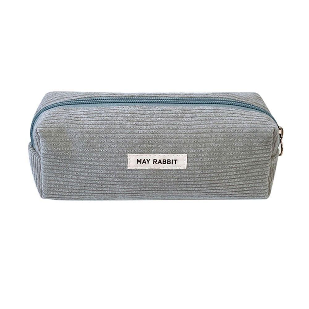 Large-capacity Stationery Storage Bag Corduroy Pen Pouch High Quality Pencil Box