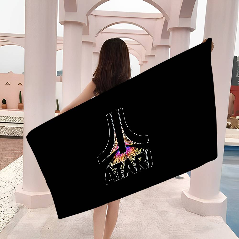 A-AtariS Игровой Логотип Микрофибра Пляжное Полотенце Впитывающее Быстросохнущее Мягкое Йога Плавание Курорт Альпинизм Полотенце