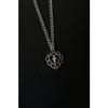 Gothic Punk Y2k Crusaded Patterned Heart Necklace