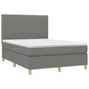 VidaXL Slat Bed Base with Mattress and LED, Upholstered Bed, Double Bed, Adult Bed for Interior Bedroom, 3135590