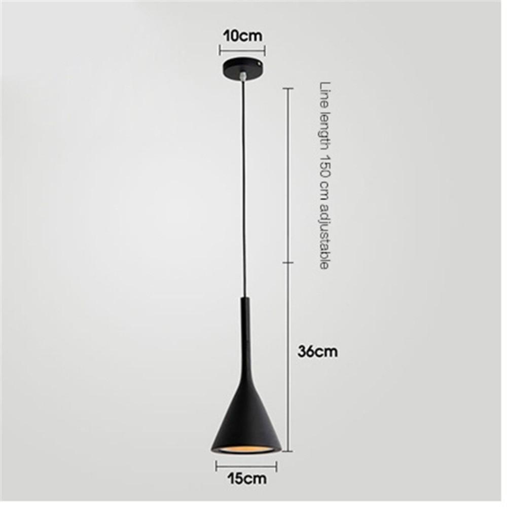 Modern Style Hanging Lamps Black White Chandelier Home Lighting Lampshade Fixtures For Kitchen