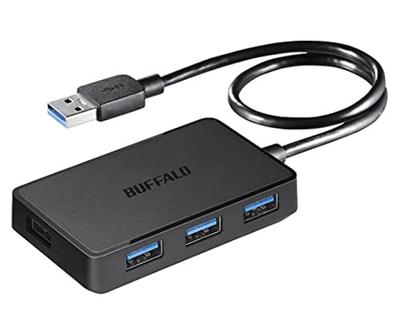 Buffalo BUFFALO USB-хаб с питанием от шины, 4 порта, с магнитом, черный BSH4U300U3BK USB3.0