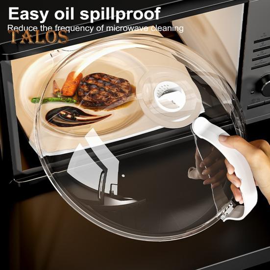 Крышка от брызг в микроволновой печи, термостойкая крышка от брызг, не содержащая бисфенол А, прозрачная крышка с регулируемым вентиляционным отверстием и ненагревающимися ручками, защита от брызг пищи