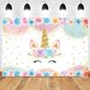 Rainbow Unicorn Birthday Backdrop for Girls  Newborn Baby Shower Decor Photography Banner for Photo Studio ShootsTapestry