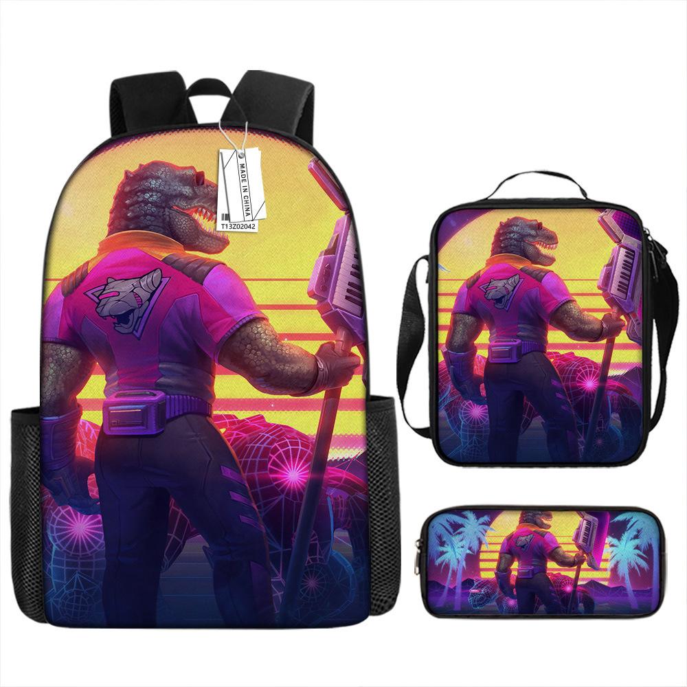 Jurassic Park European and American Retro Schoolbag First Grade~ Fourth Grade Bag Backpack