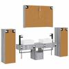 Bathroom Furniture Set 6 pcs Grey Sonoma Engineered Wood and Glass