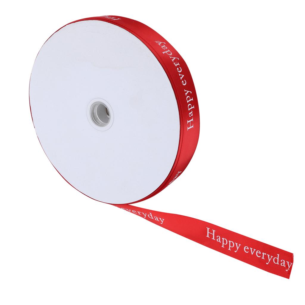 Printing Satin Ribbon Personalized Christmas Xmas Ribbons for Holiday Gifts DecorationsRed