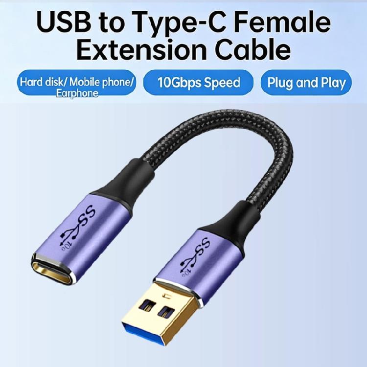 Кабель-переходник USB 3.0 Male на USB C Female 10/20/30/50/100 см, 10 Гбит/с, для аксессуаров и периферийных устройств ноутбука