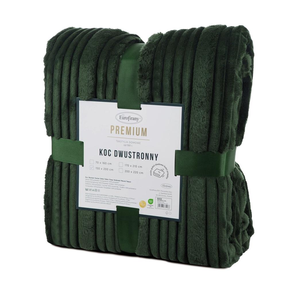 Eurofirany Cipeły Fleece Blanket Nina Embossed Pattern 150X200Cm Dark Green