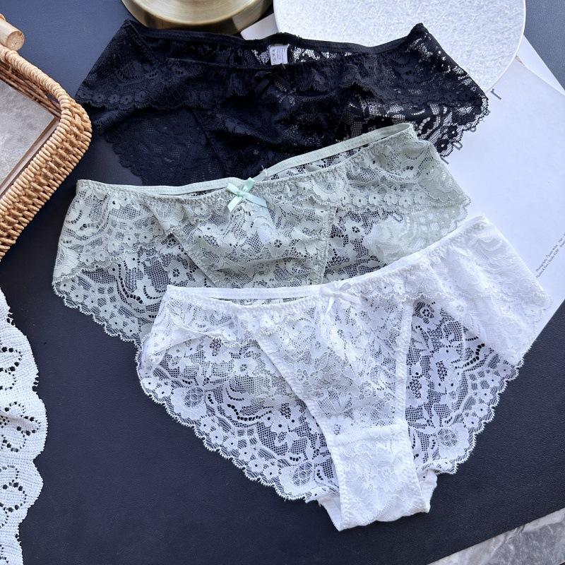 Ladies Spring and Summer Sexy Lace High Split Low Waist Underwear