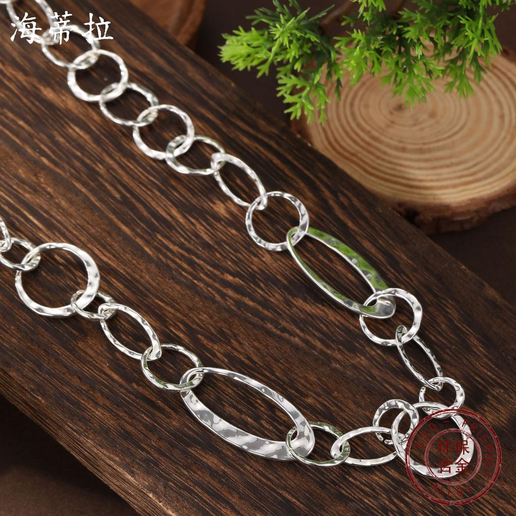 New Glossy Hollow Ring Long Necklace Women's Exaggerated High-end Bohemian Geometric Ring Necklace